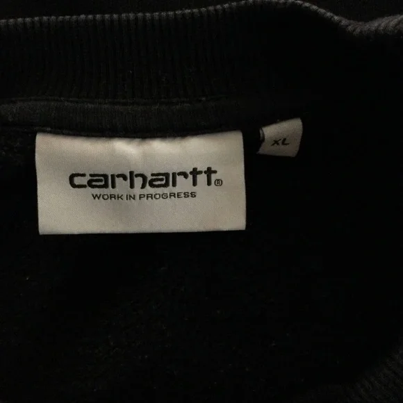 Carhartt WIP Label State Flag Black Sweatshirt Size XL